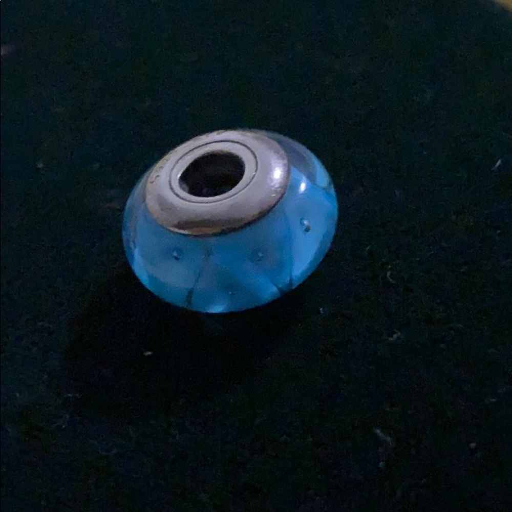 Authentic Pandora Blue Murano Glass Charm